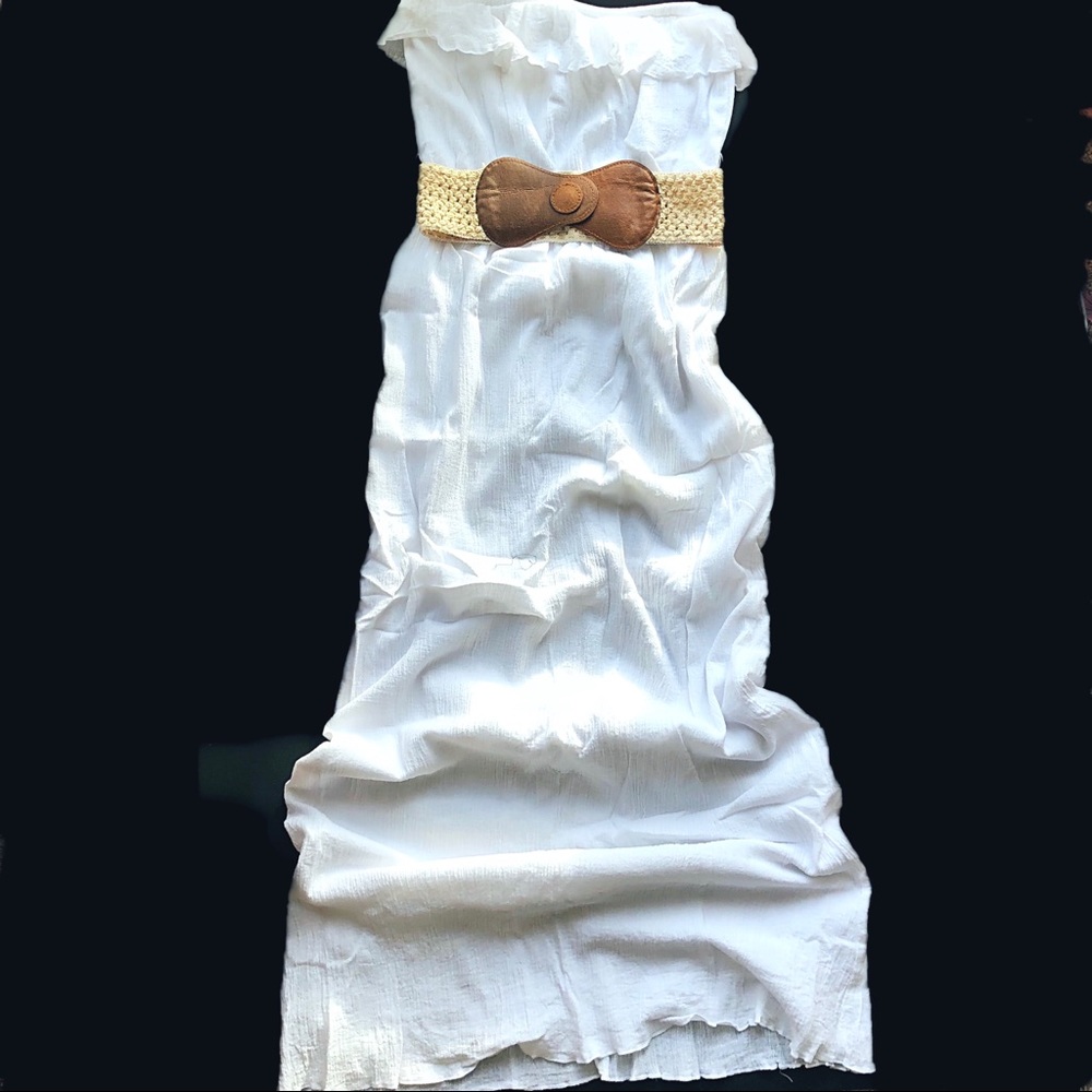 NWOT Strapless White Maxi, Medium